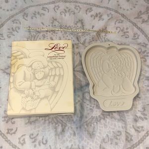 Vintage Longaberger Pottery Love Angel Series Cookie Mold 1995